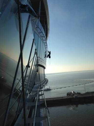 Glasses Cleaning Of  “Harmony Of The Seas”